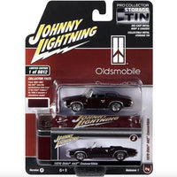 '70 Olds 442 Convertible w/ Storage Tin Burgundy Johnny Lightning Diecast 1/64 (1)