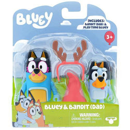 Bluey and Bandit (Dad) Bluey & Friends Figure Set 2"