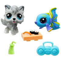 Rockin' Sushi Littlest Pet Shop Pet Pair 2.5" (Wolf & Guppy)