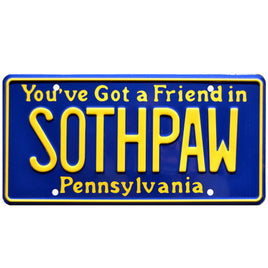 Rocky IV Rocky's ’84 Lamborghini Jalpa P3500 "SOTHPAW" Metal Stamped Replica Prop License Plate