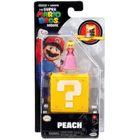 Nintendo The Super Mario Bros. Movie Peach Mini Figure with Question Block 1.25"