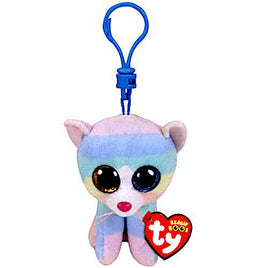 TY Beanie Babies Heather the Cat Backpack Clip 4" (Beanie Boos)