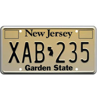 John Wick New Jersey "XAB235" Metal Stamped Replica Prop License Plate