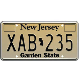 John Wick New Jersey "XAB235" Metal Stamped Replica Prop License Plate