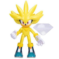 Super Silver Sonic the Hedgehog with White Emerald Action Figure 4"