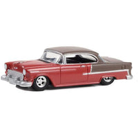 California Lowriders 1955 Chevrolet Bel Air Maroon Greenlight Diecast 1/64 Series 3