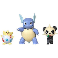 Togepi Wartortle & Pancham Pokemon Battle Feature Figure Set 3"