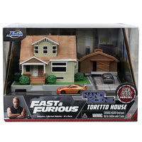 Fast & Furious Nano Rides Dom's House Diorama with 2 1.65"