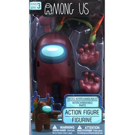 Among Us Maroon Action Figure 4" with Interchangeable Parts