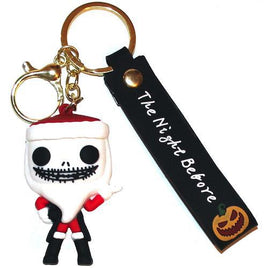 Santa Jack Skellington Smile Keychain 2.5"