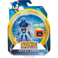 Metal Sonic the Hedgehog with Trap Spring Action Figure 4"